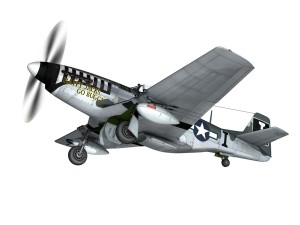 north american p51d mustang happy jacks go buggy 3D Model