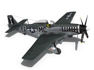 north american p51d mustang happy jacks go buggy 3D Model