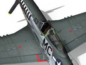 north american p51d mustang happy jacks go buggy 3D Model