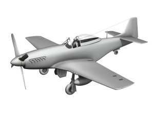 north american p51d mustang happy jacks go buggy 3D Model