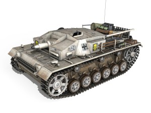 stug iii - ausfd - stug abt 192 - winter camo 3D Model