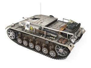 stug iii - ausfd - stug abt 192 - winter camo 3D Model