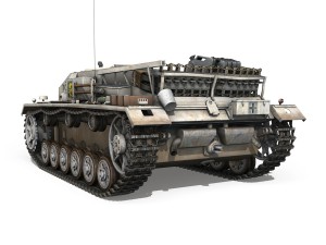 stug iii - ausfd - stug abt 192 - winter camo 3D Model