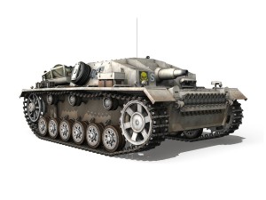 stug iii - ausfd - stug abt 192 - winter camo 3D Model