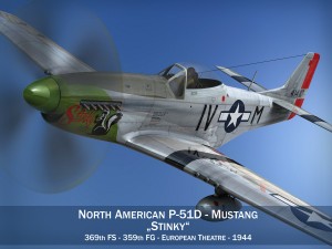 north american p51d mustang stinky 3D 모델