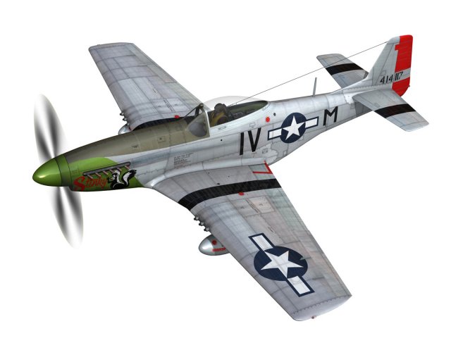 north american p51d mustang stinky 3D Model in Fighter 3DExport