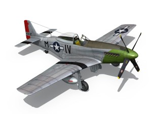 north american p51d mustang stinky 3D 模型
