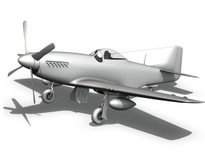 north american p51d mustang stinky 3D 模型