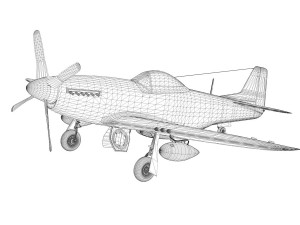 north american p51d mustang stinky 3D 模型