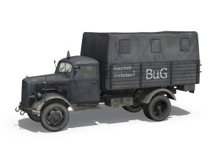 opel blitz 3ton fuel transporter 3D Модель