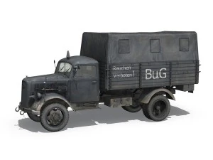 opel blitz 3ton fuel transporter 3D Model