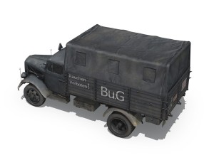 opel blitz 3ton fuel transporter 3D Модель