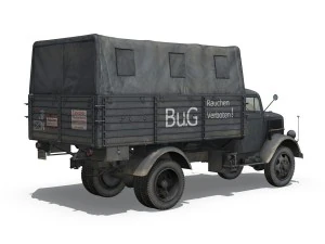 opel blitz 3ton fuel transporter 3D Model