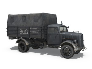 opel blitz 3ton fuel transporter 3D Модель