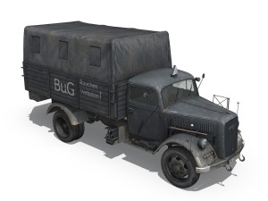 opel blitz 3ton fuel transporter 3D Модель