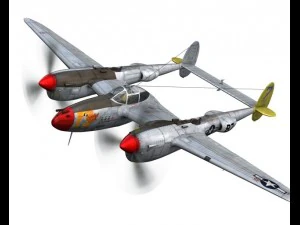lockheed p38j lightning beautiful bitch 3D Model