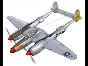 lockheed p38j lightning beautiful bitch Modello 3D