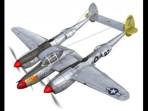 lockheed p38j lightning beautiful bitch 3D Model