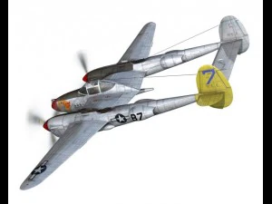 lockheed p38j lightning beautiful bitch 3D Model