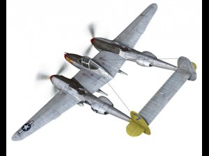 lockheed p38j lightning beautiful bitch Modello 3D