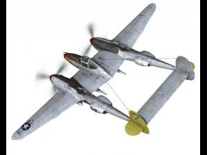 lockheed p38j lightning beautiful bitch 3D Model