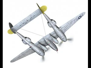 lockheed p38j lightning beautiful bitch 3D Model
