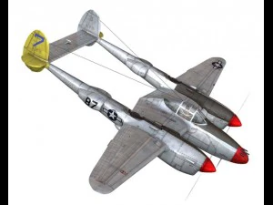 lockheed p38j lightning beautiful bitch 3D Model