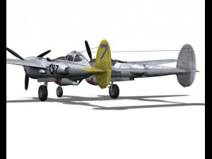 lockheed p38j lightning beautiful bitch Modello 3D