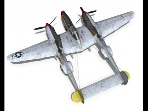 lockheed p38j lightning beautiful bitch Modello 3D