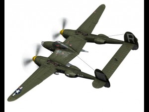 lockheed p 38 lightning gentle annie Model 3D