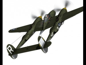 lockheed p 38 lightning gentle annie Model 3D