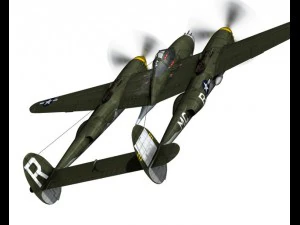 lockheed p 38 lightning gentle annie 3D Model