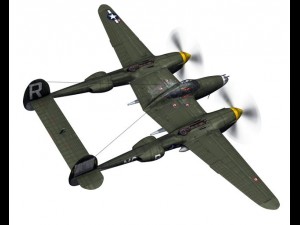 lockheed p 38 lightning gentle annie Model 3D