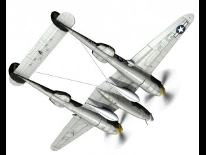 lockheed p 38 lightning gentle annie Model 3D
