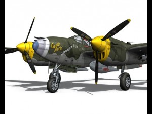 lockheed p 38 lightning gentle annie Model 3D