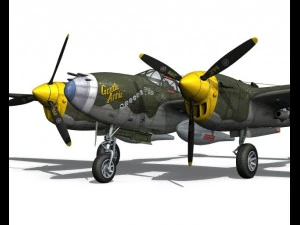 lockheed p 38 lightning gentle annie 3D Model