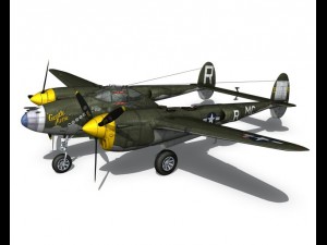 lockheed p 38 lightning gentle annie Model 3D