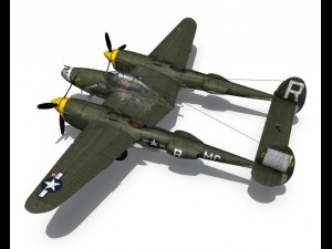 lockheed p 38 lightning gentle annie Model 3D