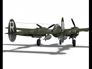 lockheed p 38 lightning gentle annie Model 3D