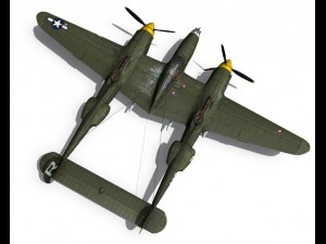 lockheed p 38 lightning gentle annie Model 3D
