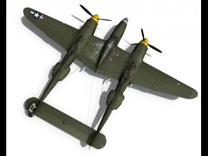 lockheed p 38 lightning gentle annie 3D Model