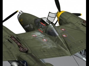 lockheed p 38 lightning gentle annie Model 3D