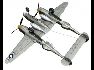 lockheed p 38 lightning gentle annie Model 3D
