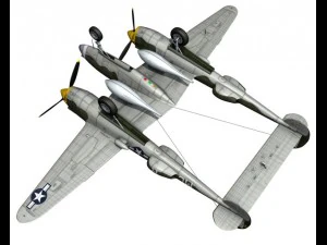 lockheed p 38 lightning gentle annie 3D Model