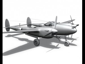 lockheed p 38 lightning gentle annie Model 3D