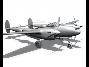 lockheed p 38 lightning gentle annie 3D Model