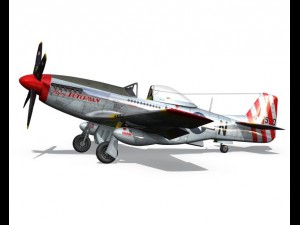 north american p 51d flying dutchman 3D Модель