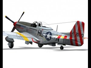 north american p 51d flying dutchman 3D Модель
