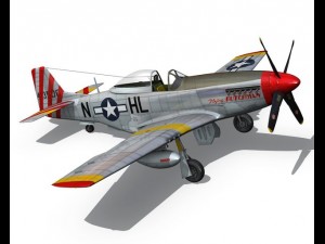 north american p 51d flying dutchman 3D Модель