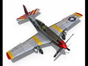 north american p 51d flying dutchman 3D Модель